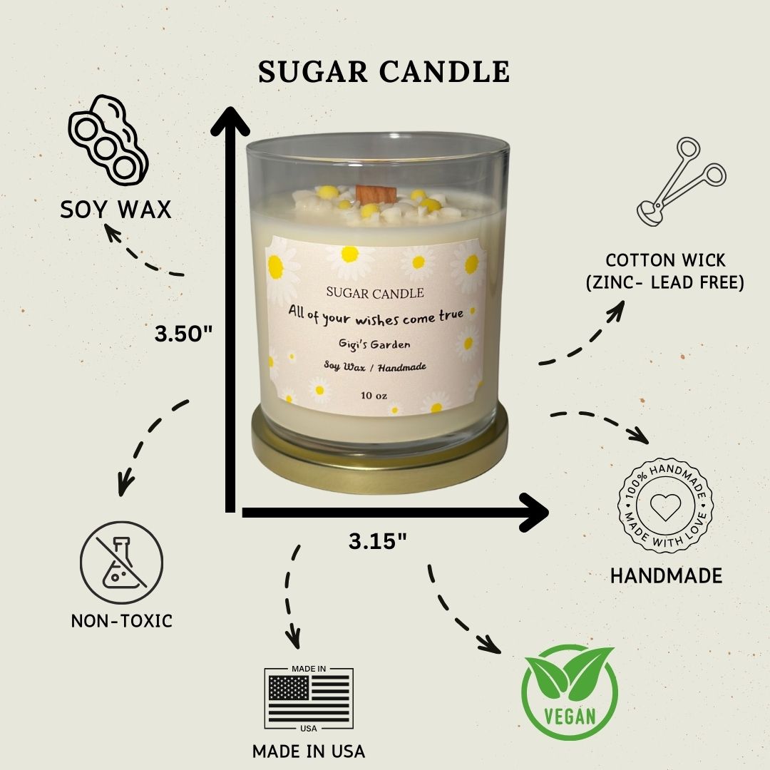 Daisy Flower Candle – floral scented candle & gift for any occasion - Sugar Candle