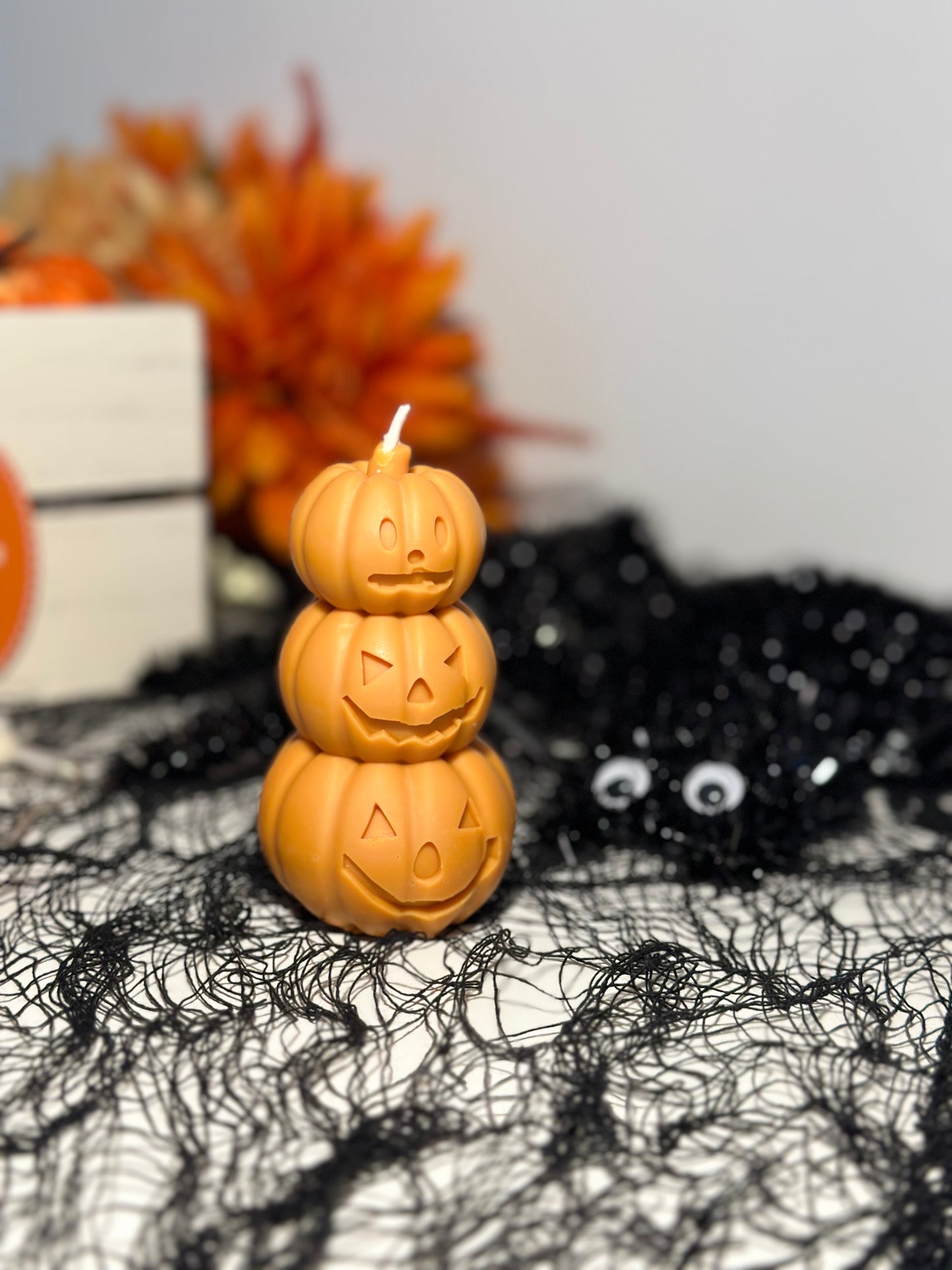 Stacked Pumpkin Candle – pumpkin scented fall candle & halloween gift - Sugar Candle