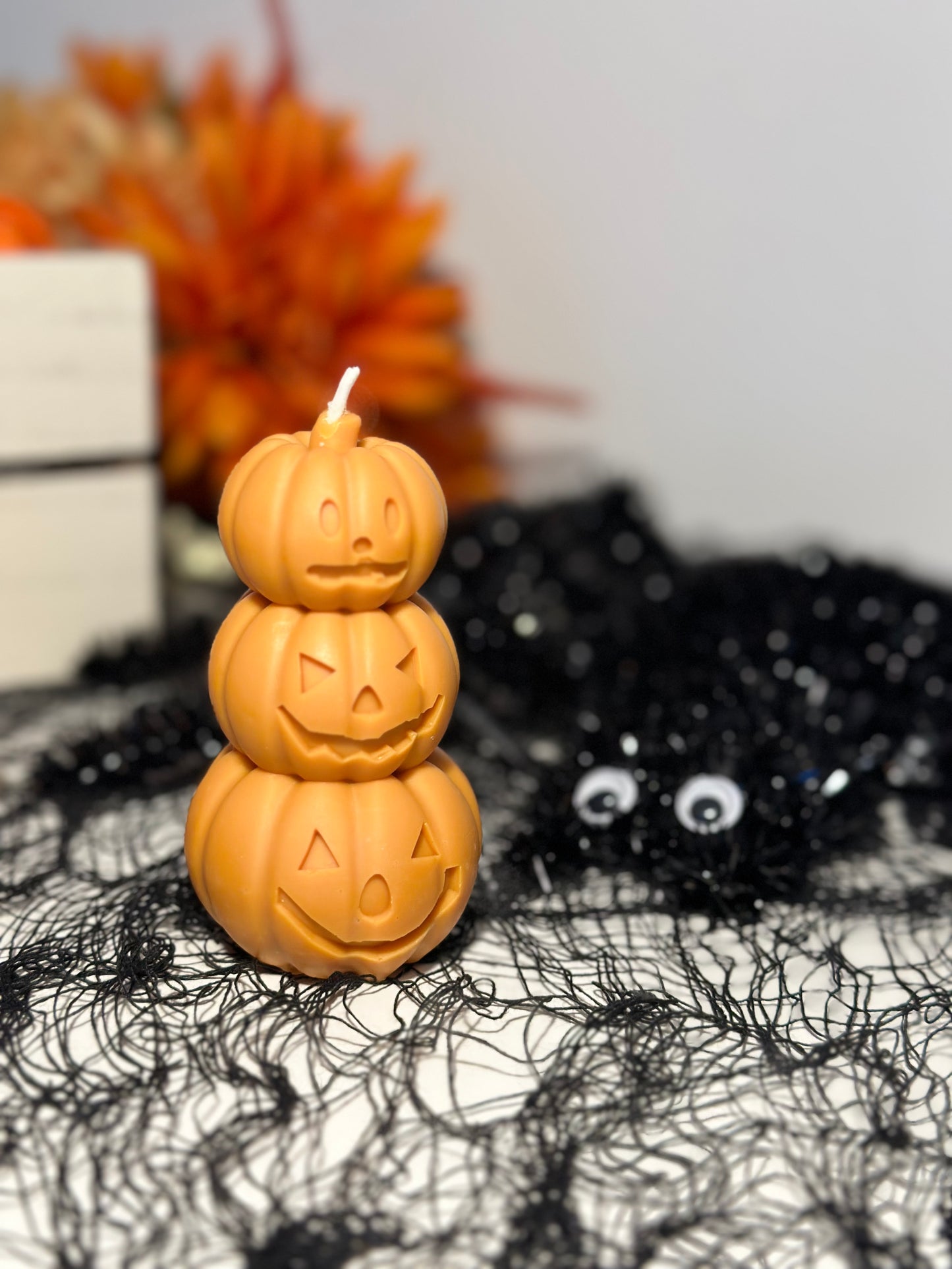 Stacked Pumpkin Candle – pumpkin scented fall candle & halloween gift - Sugar Candle