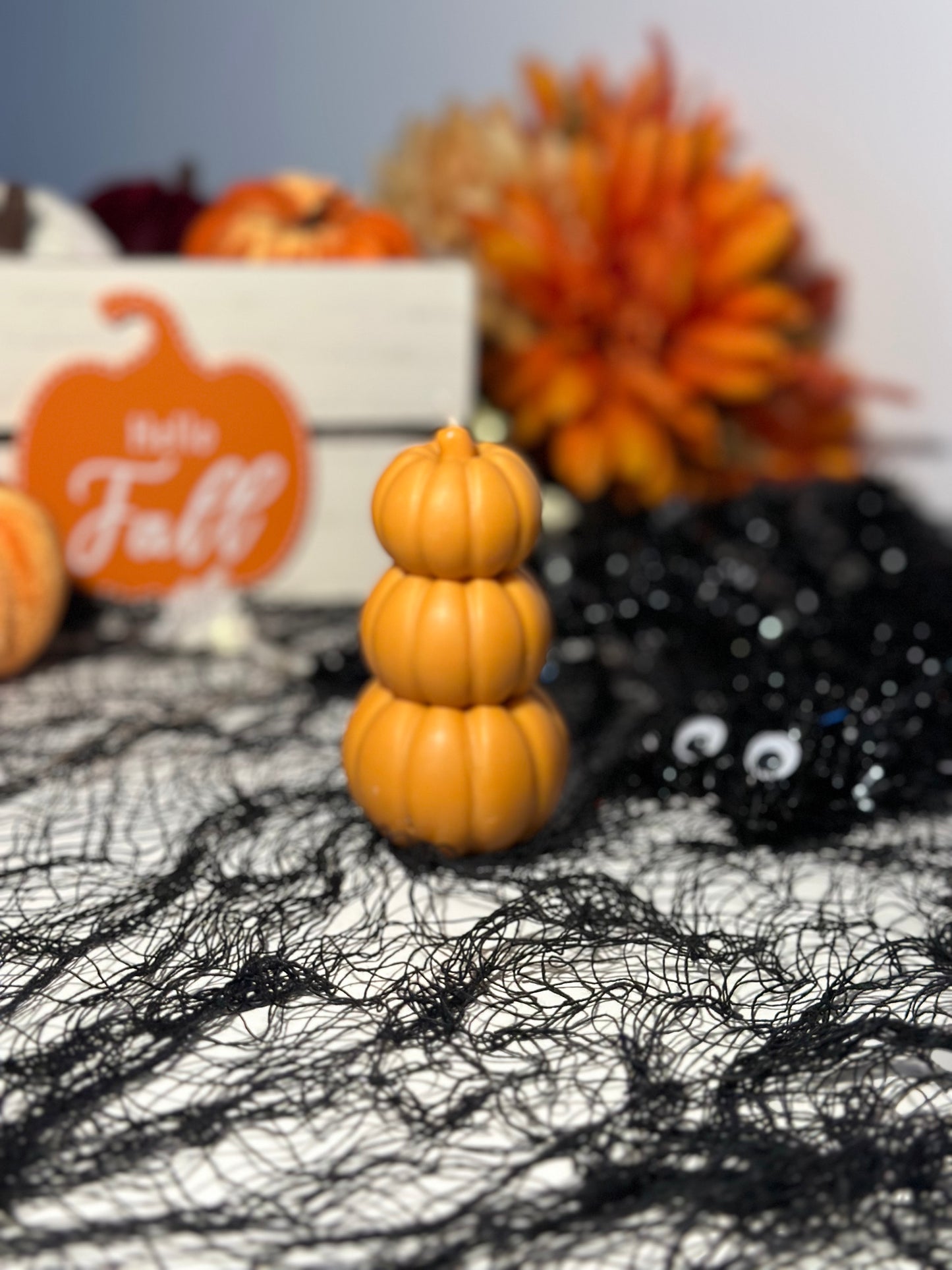Stacked Pumpkin Candle – pumpkin scented fall candle & halloween gift - Sugar Candle