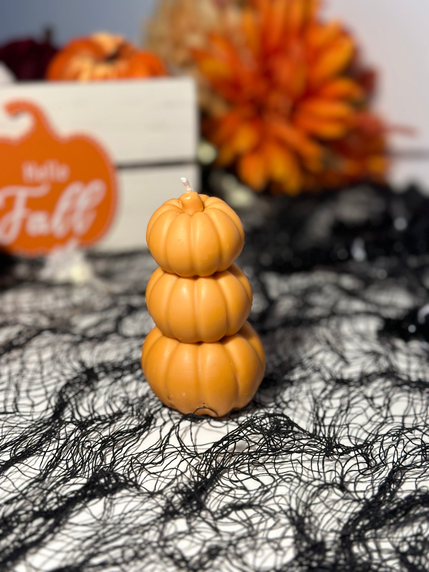 Stacked Pumpkin Candle – pumpkin scented fall candle & halloween gift - Sugar Candle