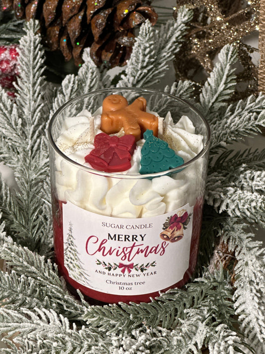 Fraser Fir Christmas Candle – festive soy candle & holiday gift for any occasion - Sugar Candle