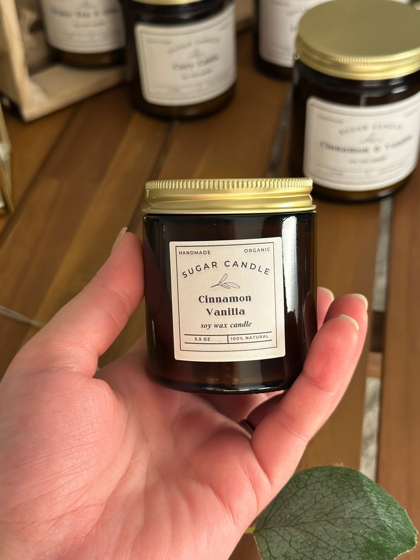 Amber Jar High Quality Soy Candles 7oz and 3 Scent Options - Sugar Candle