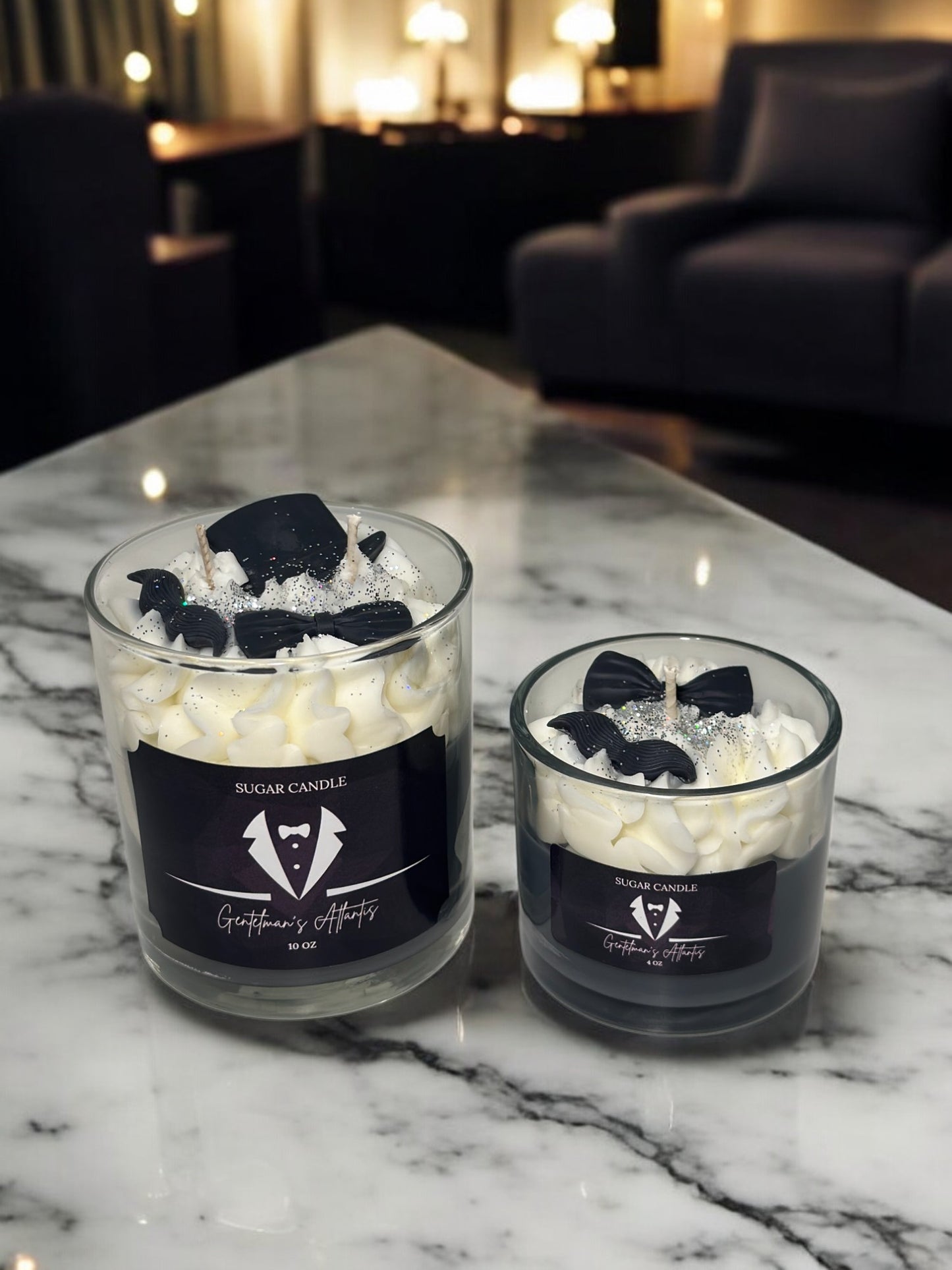 Gentlemen's Candle Atlantis Scented Soy Gift for Him & Her | Valentines Decor, Candle Favors, Birthday Wedding Gift, Valentine's Day Candle