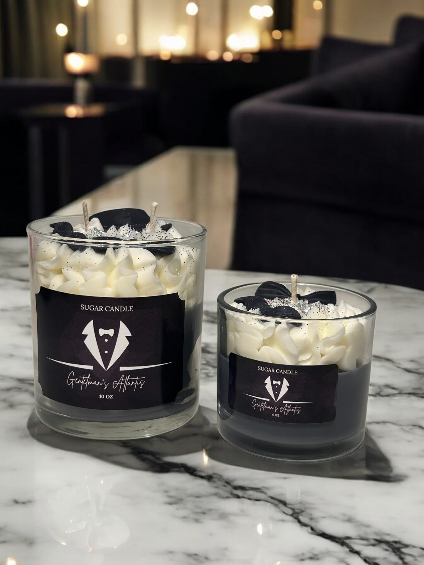 Gentlemen's Candle Atlantis Scented Soy Gift for Him & Her | Valentines Decor, Candle Favors, Birthday Wedding Gift, Valentine's Day Candle