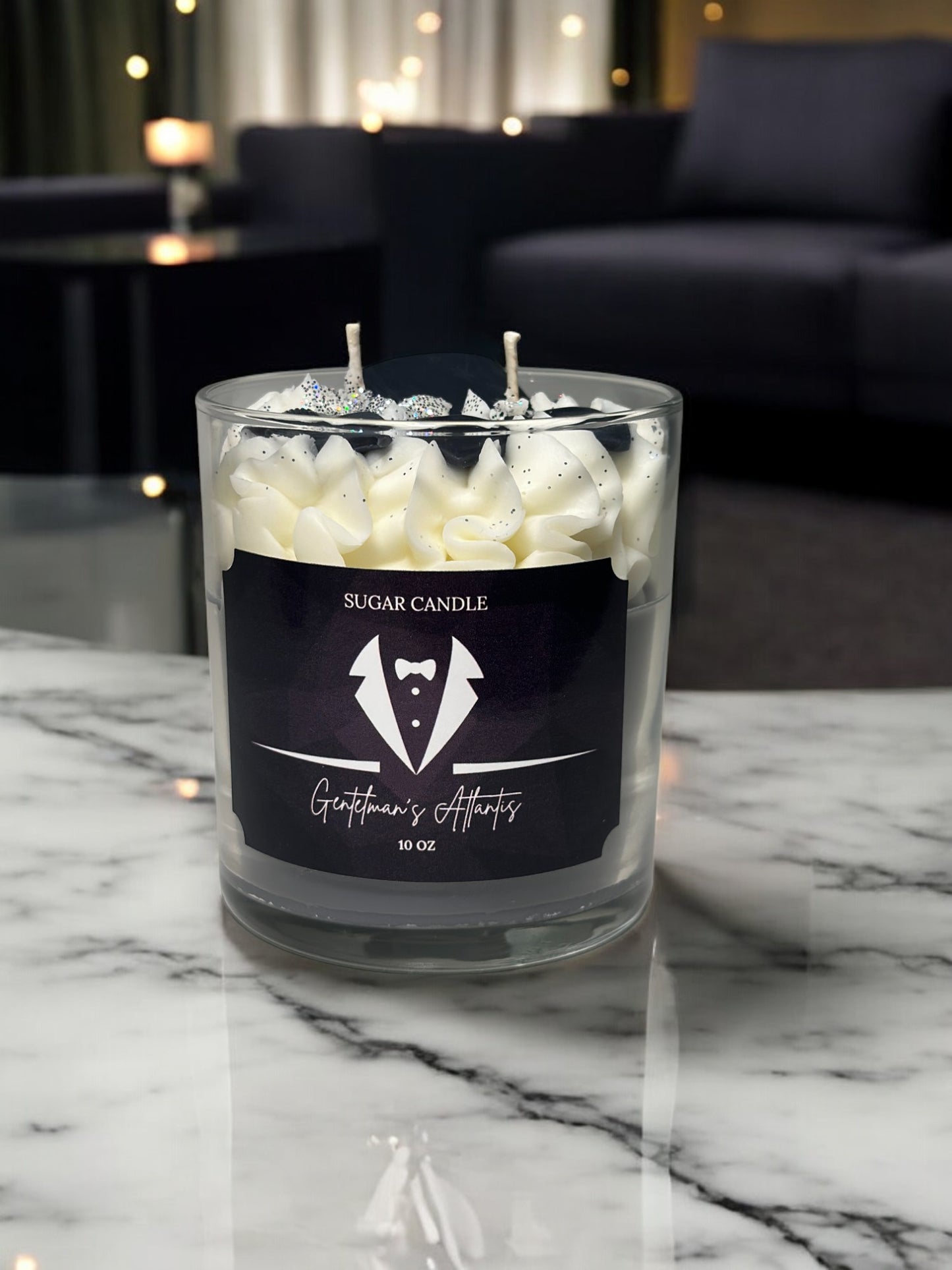 Gentlemen's Candle Atlantis Scented Soy Gift for Him & Her | Valentines Decor, Candle Favors, Birthday Wedding Gift, Valentine's Day Candle