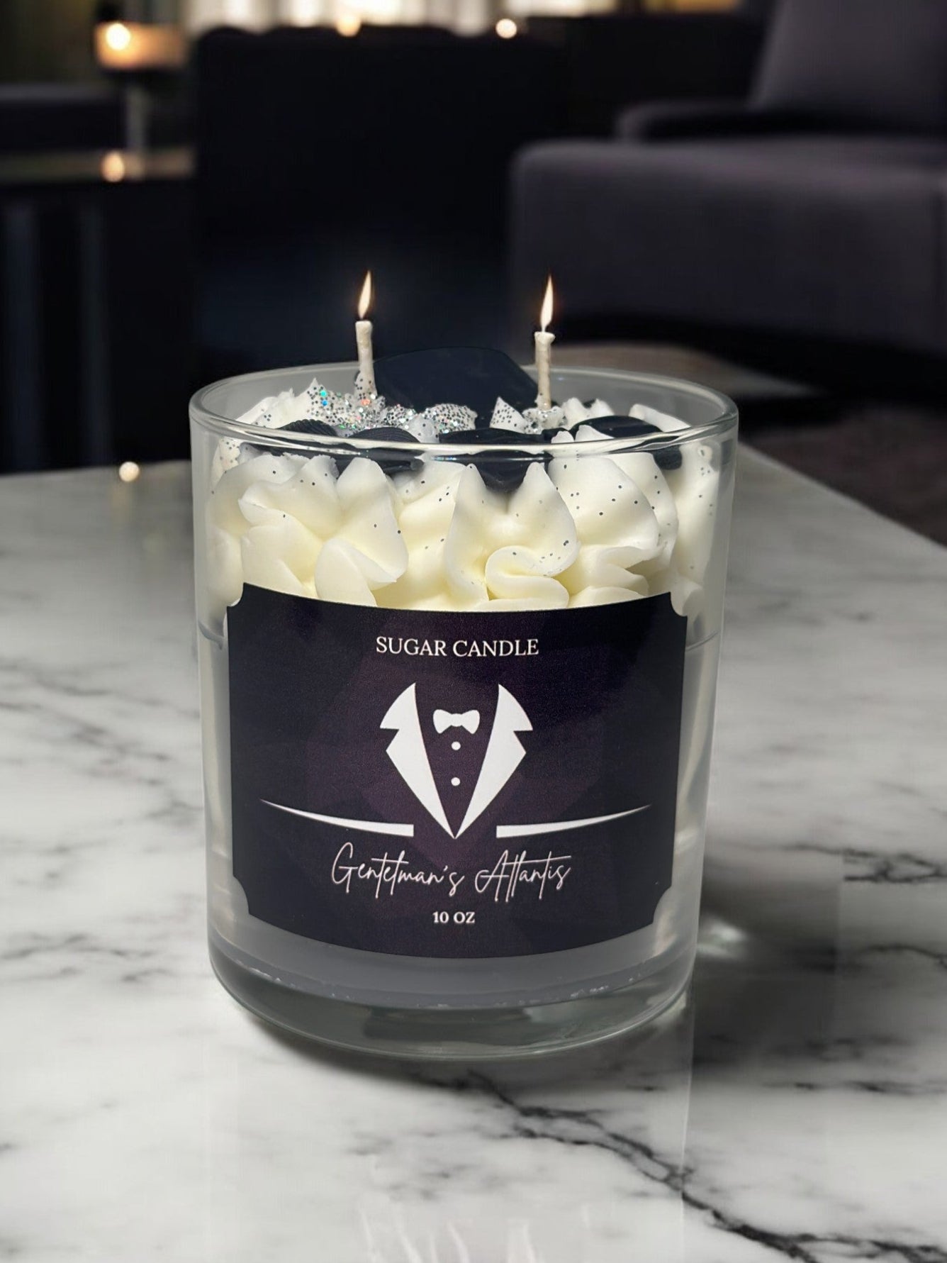 Gentlemen’s Atlantis Candle – aqua scented romantic candle for gifts & home decor 🕯️🌊 - Sugar Candle