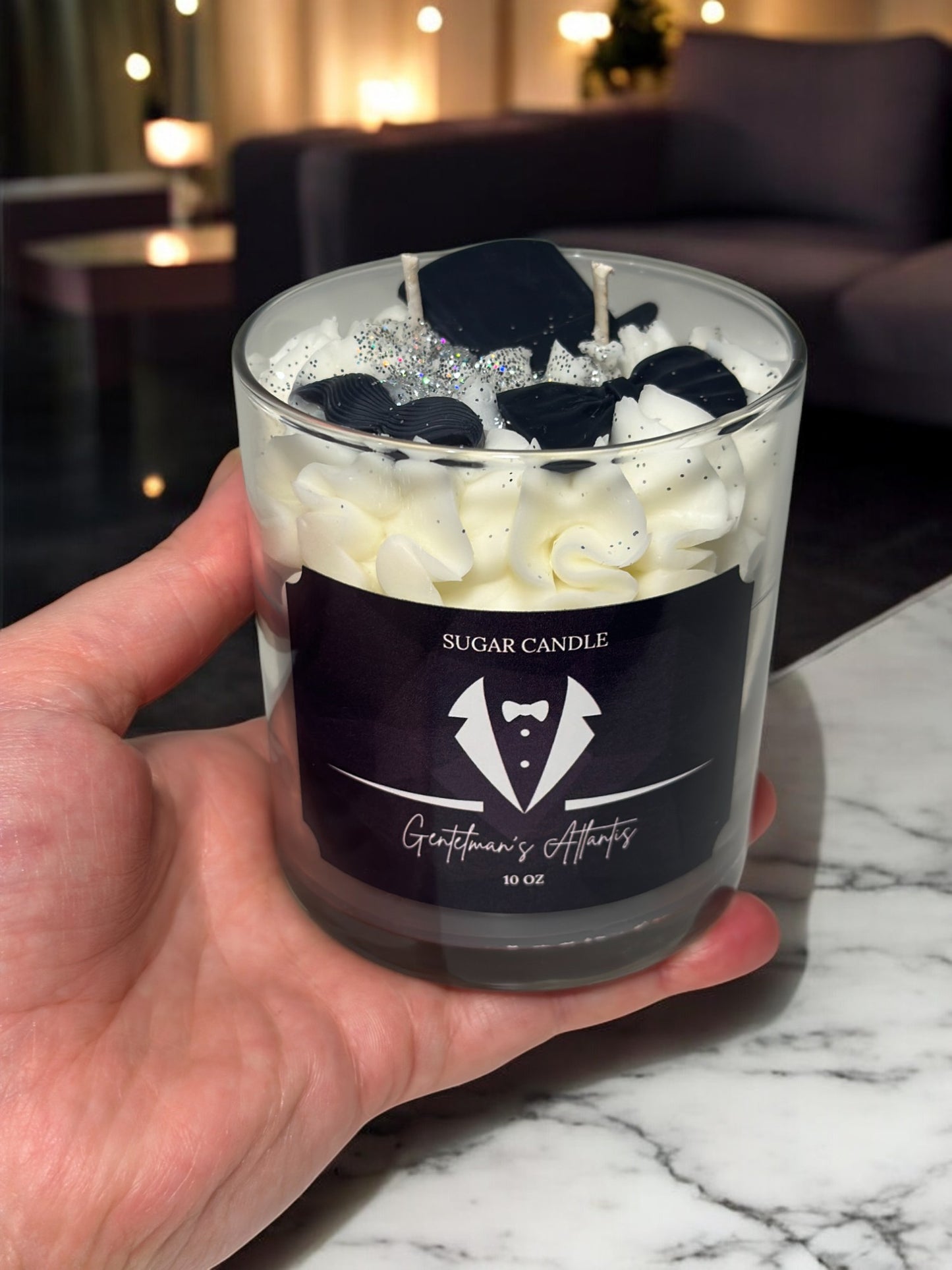 Gentlemen's Candle Atlantis Scented Soy Gift for Him & Her | Valentines Decor, Candle Favors, Birthday Wedding Gift, Valentine's Day Candle