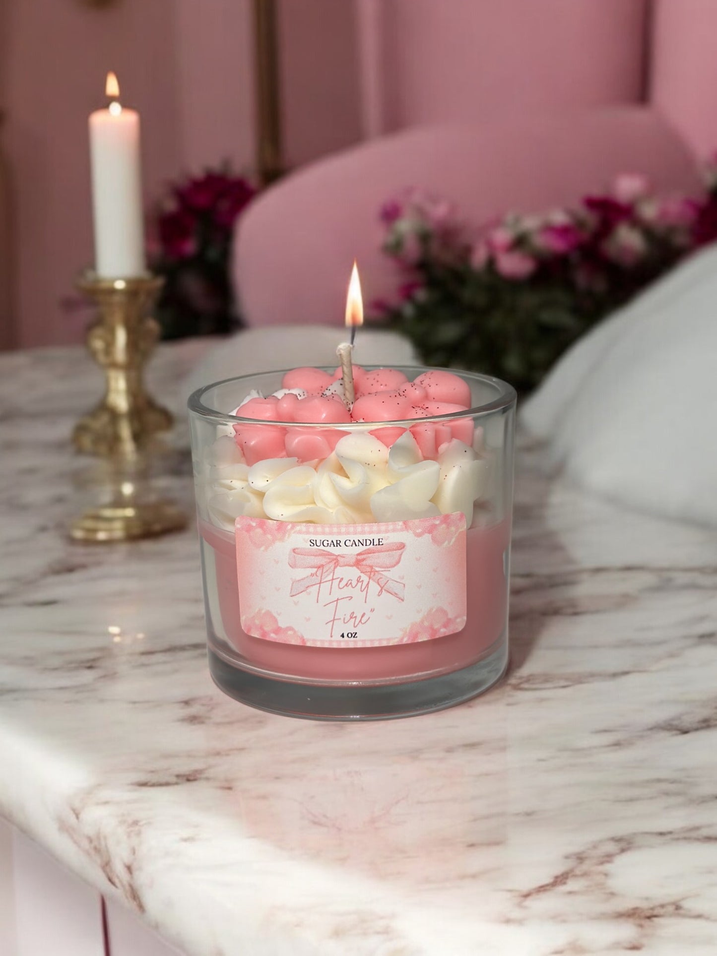 Valentine's Day Candle Gift for Him & Her Strawberry Shortcake Candle Valentine's Day Decor Baby Shower Candle Favors, Birthday Gifts