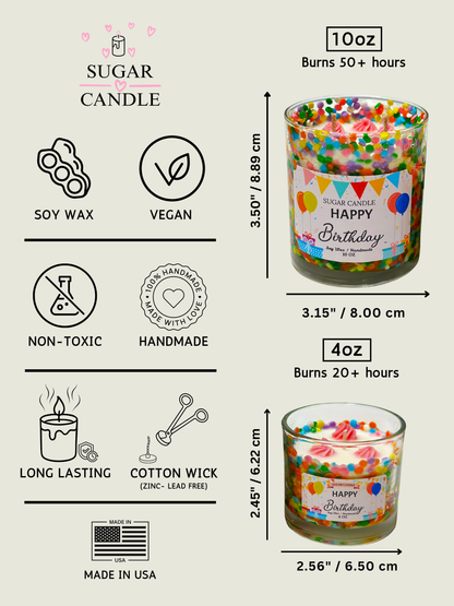 Happy Birthday Candle – Sugar Plum Punch Soy Candle