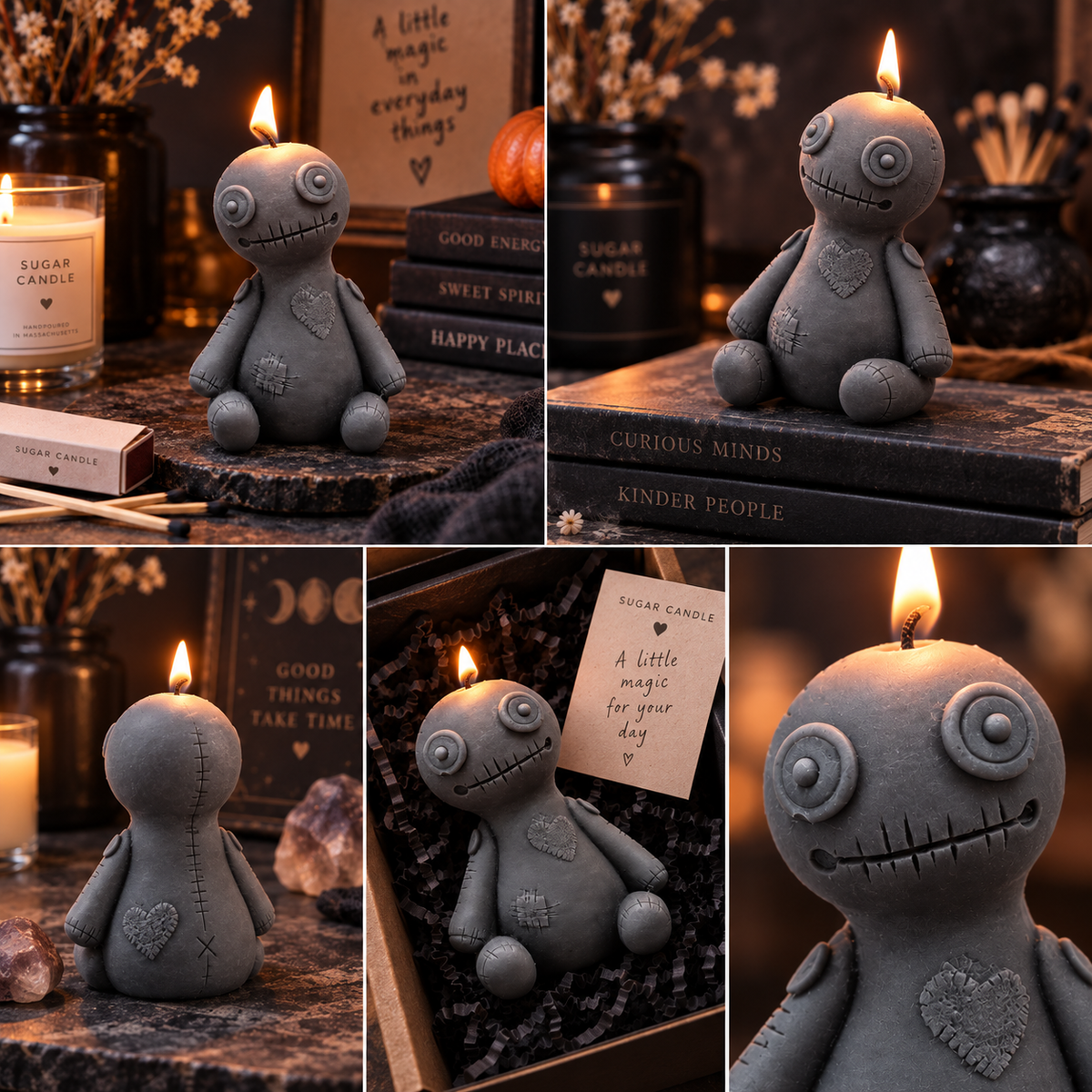 Voodoo Doll Candle – Blue Spruce Scented Handmade Candle