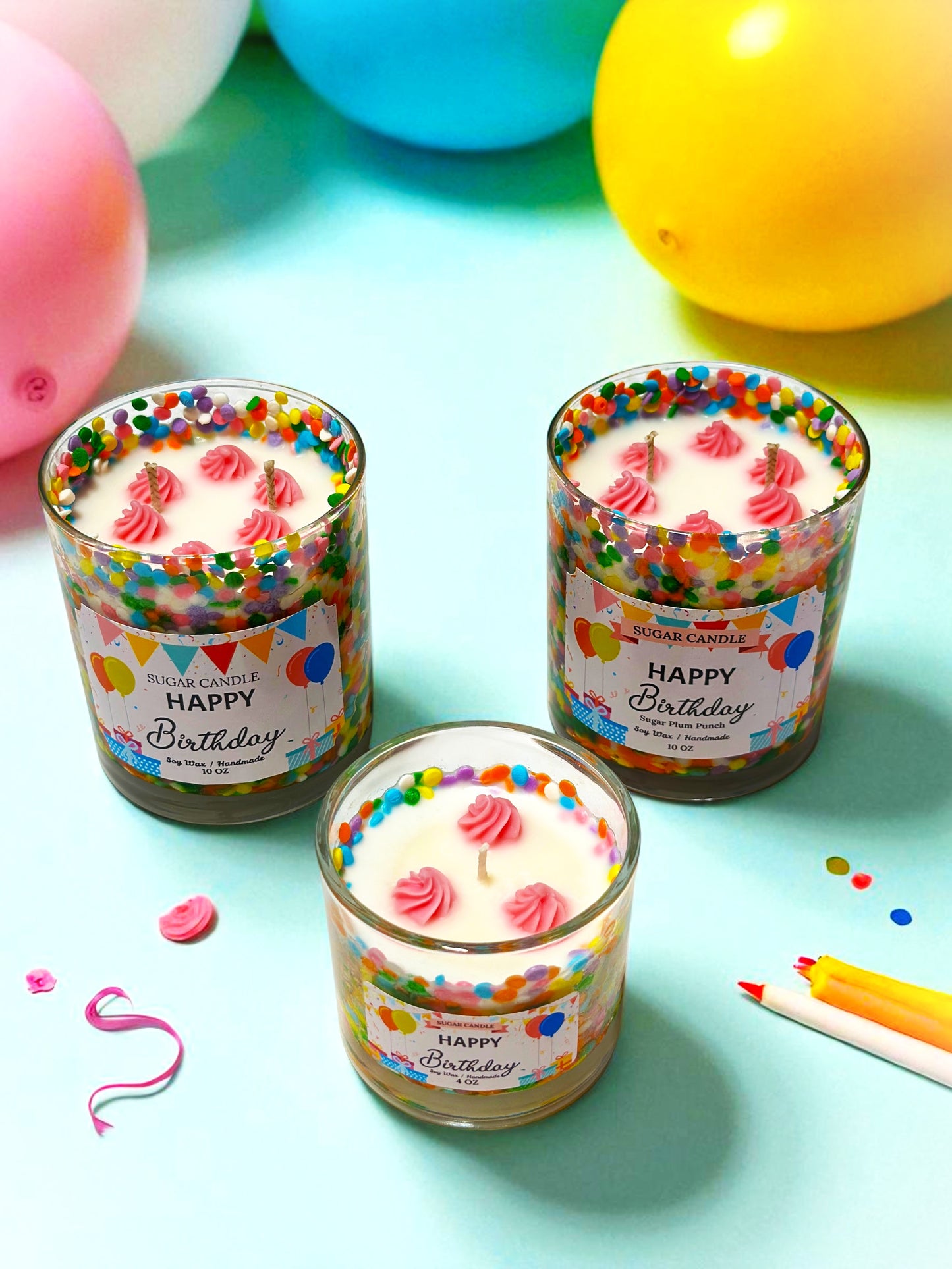 Happy Birthday – Sugar Plum Punch Birthday Candle & Gift - Sugar Candle