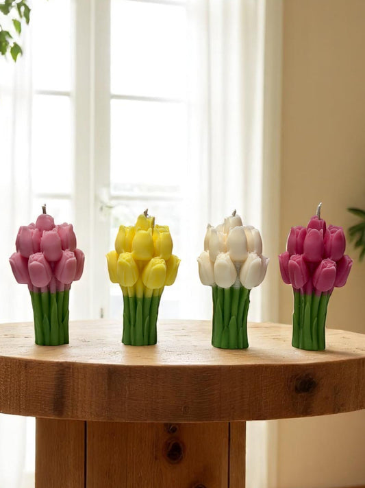 Tulip Candle – Handcrafted Floral Elegance - Sugar Candle