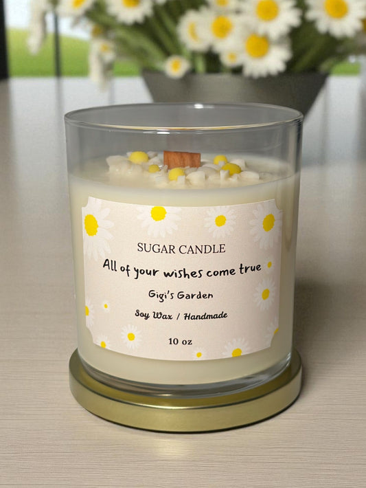 Daisy Flower Candle – floral scented candle & gift for any occasion - Sugar Candle