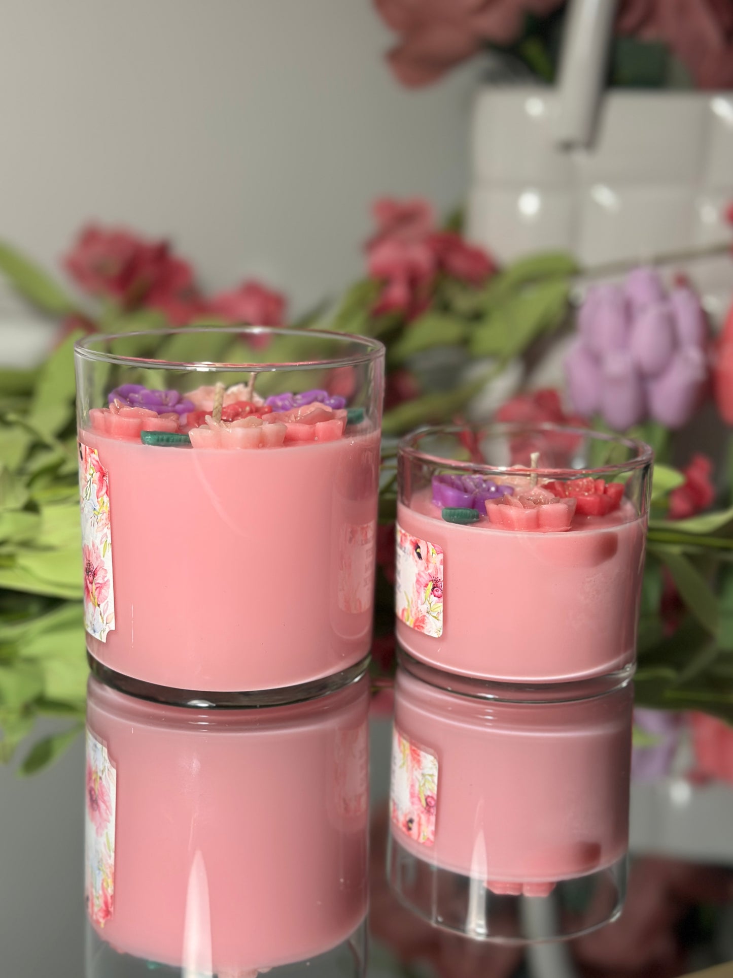 Best Mom Ever – Pink Floral Candle – Mother’s Day Gift – Gigi’s Garden Scent