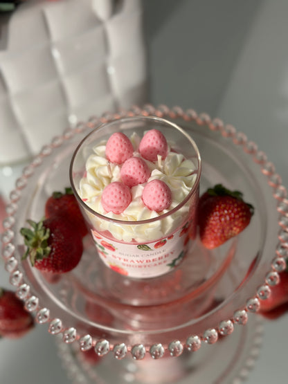 Strawberry Shortcake Candle – Dessert Candle & Gift for Her or Him - Sugar Candle