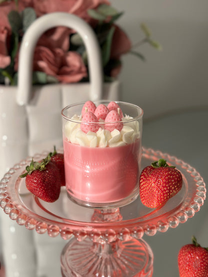 Strawberry Shortcake Candle – Dessert Candle & Gift for Her or Him - Sugar Candle