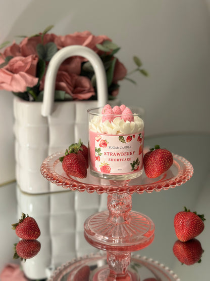 Strawberry Shortcake Candle – Dessert Candle & Gift for Her or Him - Sugar Candle