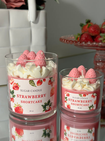 Strawberry Shortcake Candle – Dessert Candle & Gift for Her or Him - Sugar Candle