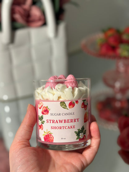 Strawberry Shortcake Candle – Dessert Candle & Gift for Her or Him - Sugar Candle