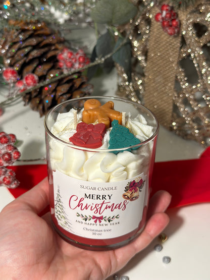 Fraser Fir Christmas Candle – festive soy candle & holiday gift for any occasion - Sugar Candle