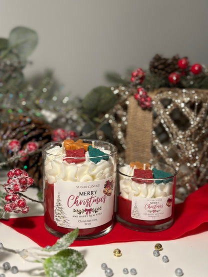 Fraser Fir Christmas Candle – festive soy candle & holiday gift for any occasion - Sugar Candle