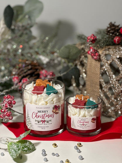 Fraser Fir Christmas Candle – festive soy candle & holiday gift for any occasion - Sugar Candle
