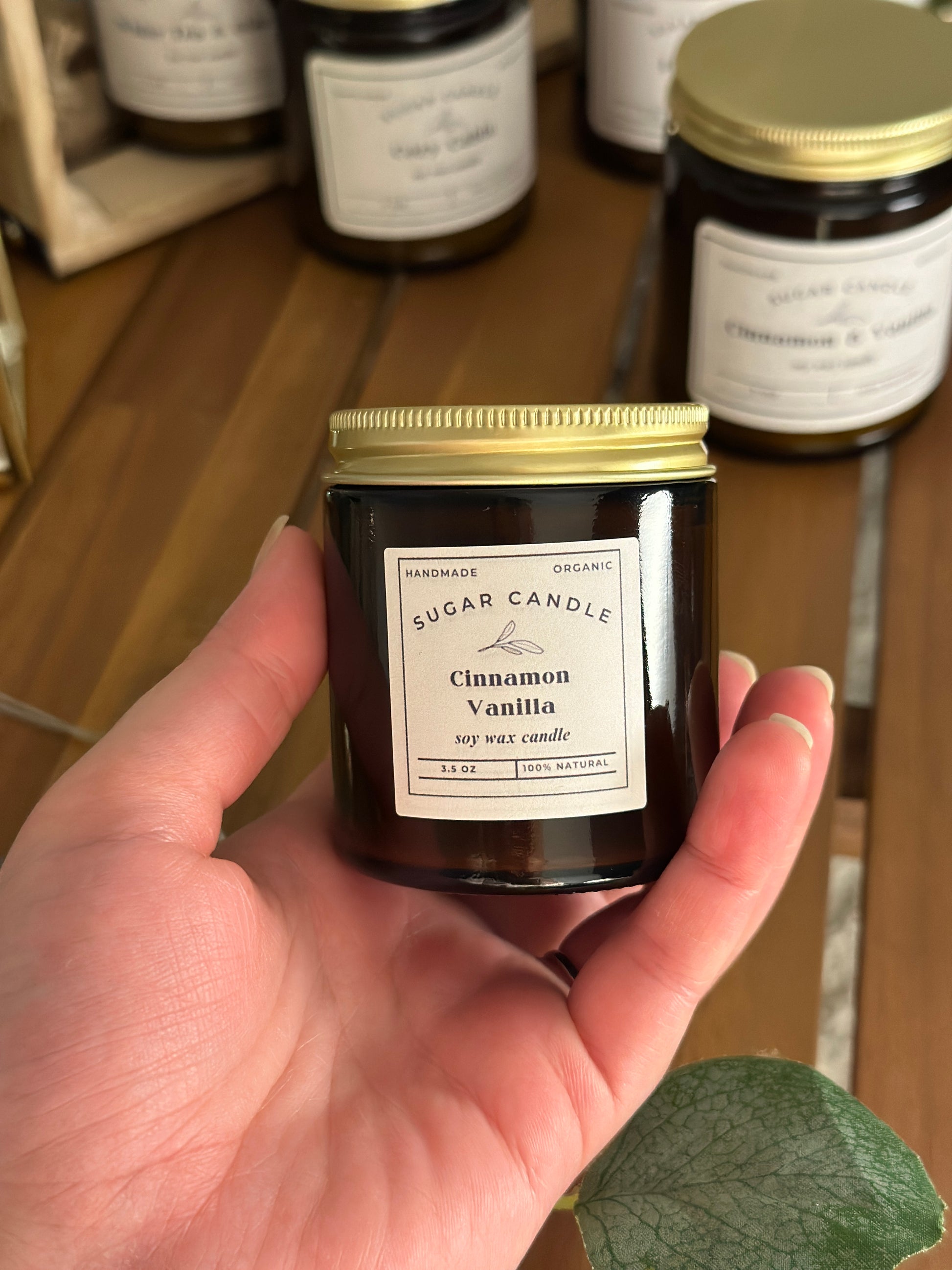 Amber Jar High Quality Soy Candles 7oz and 3 Scent Options - Sugar Candle