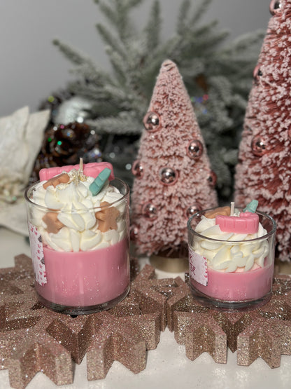 Pink Winter Candle – holiday gift & winter candle for every occasion - Sugar Candle