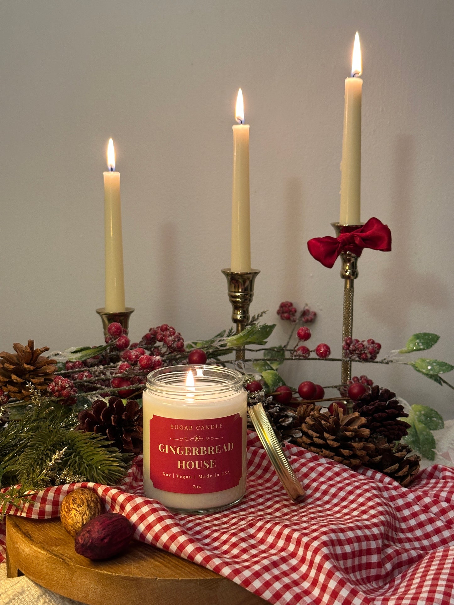 Gingerbread House Candle: Soy, Vegan & Non Toxic / Great for Christmas