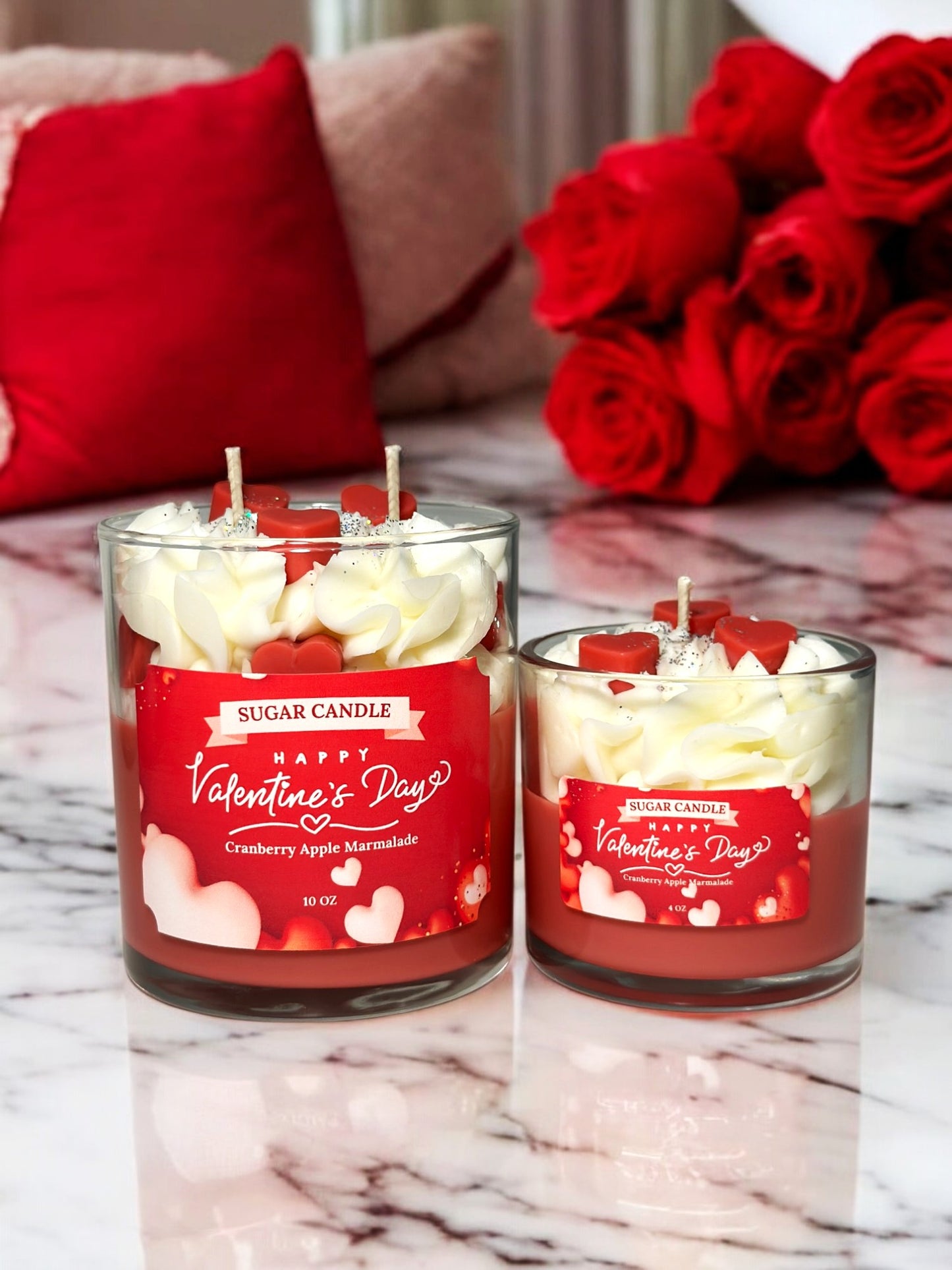 Valentine's Day Candle – romantic cranberry candle for gifts & decor ❤️🕯️