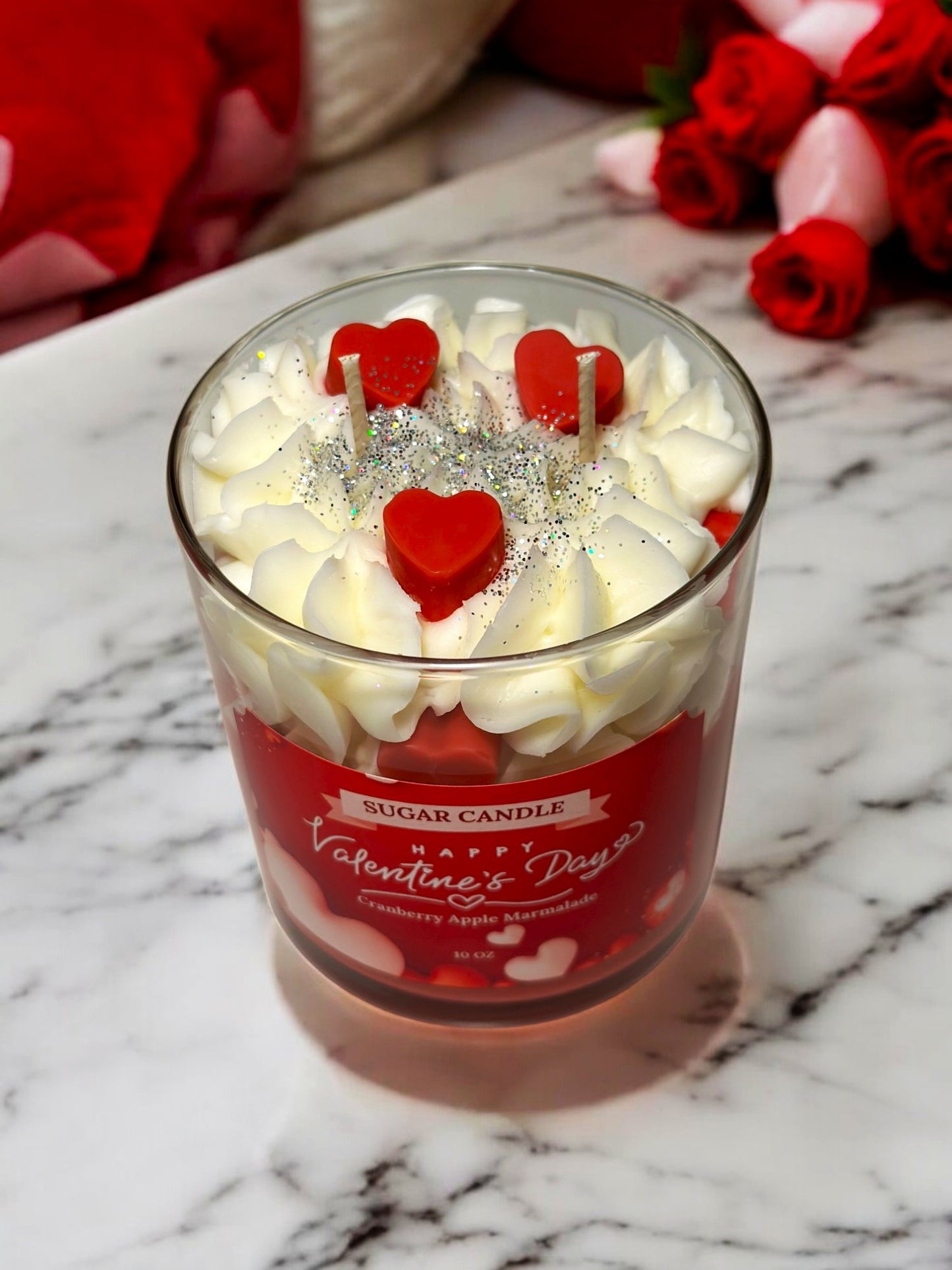 Valentine's Day Candle – romantic cranberry candle for gifts & decor ❤️🕯️