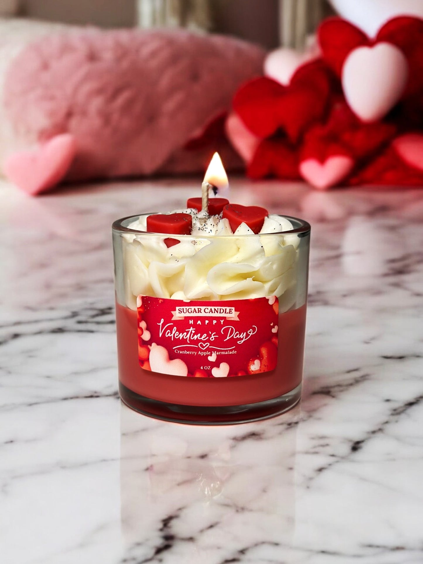 Valentine's Day Candle – romantic cranberry candle for gifts & decor ❤️🕯️