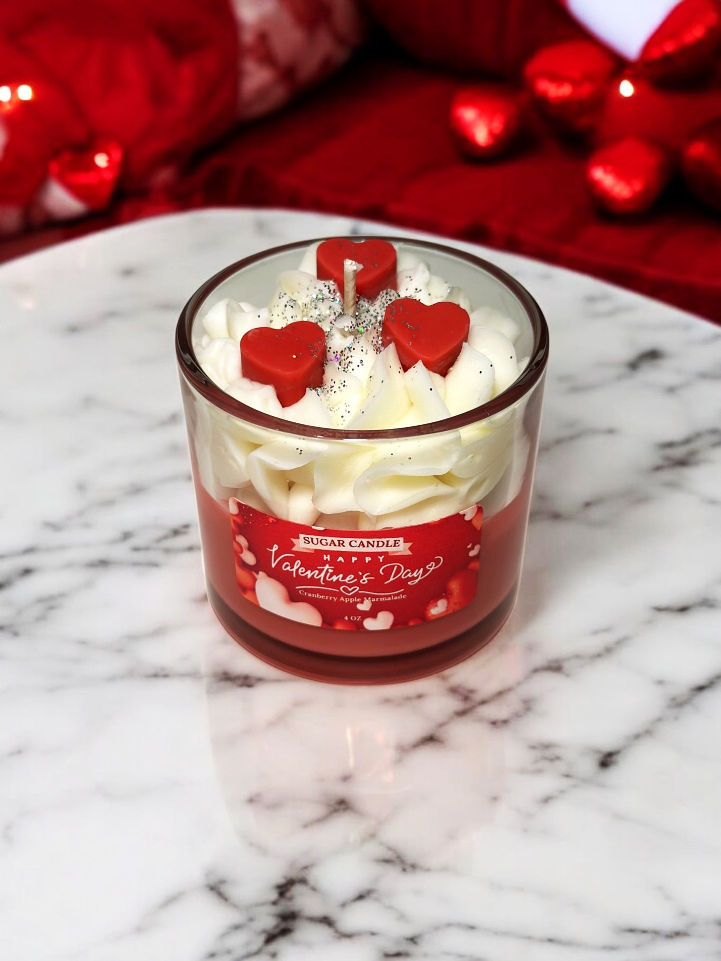 Valentine's Day Candle – romantic cranberry candle for gifts & decor ❤️🕯️