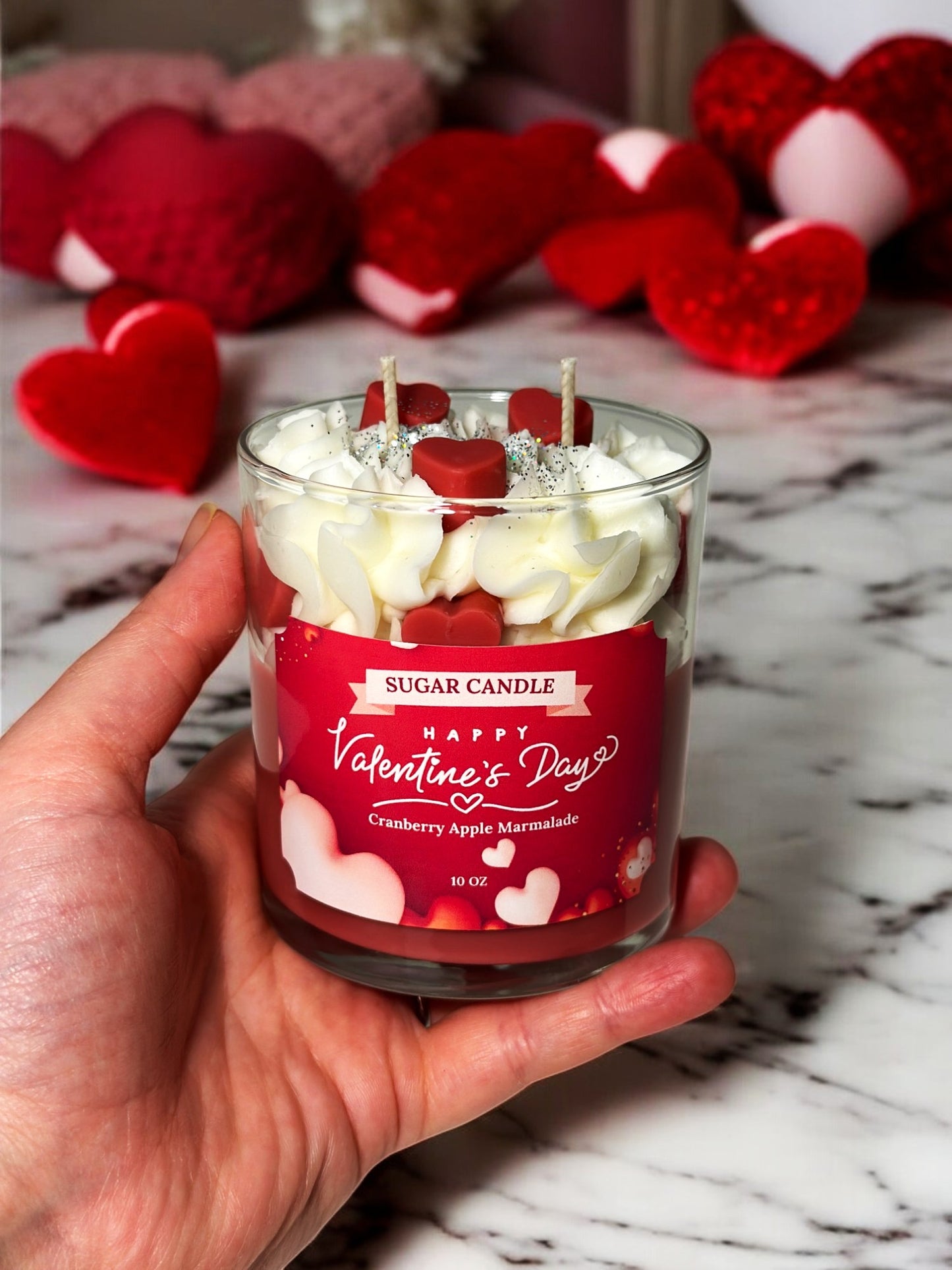 Valentine's Day Candle – romantic cranberry candle for gifts & decor ❤️🕯️