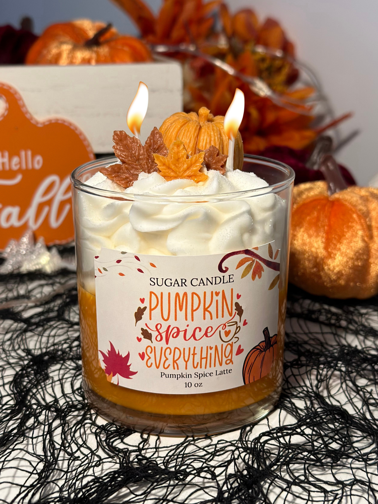 Pumpkin Spice Latte Candle – pumpkin scented fall candle & gift for any occasion