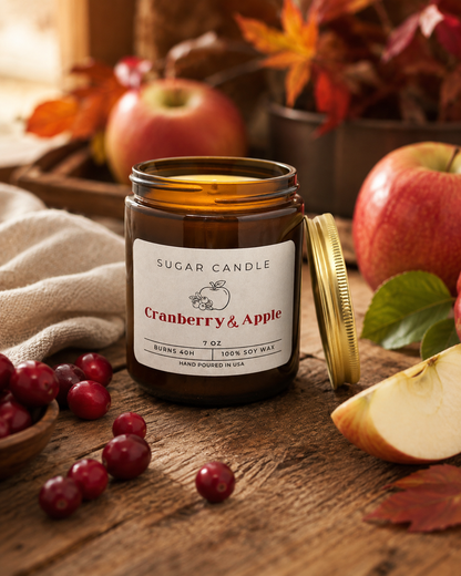 Amber Jar Soy Candle – 7 oz Scented Candle Collection