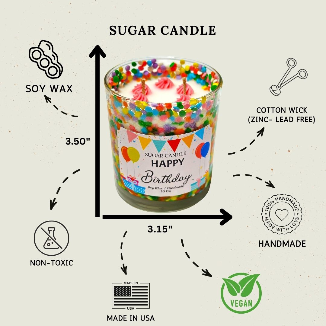 Happy Birthday – Sugar Plum Punch Birthday Candle & Gift - Sugar Candle