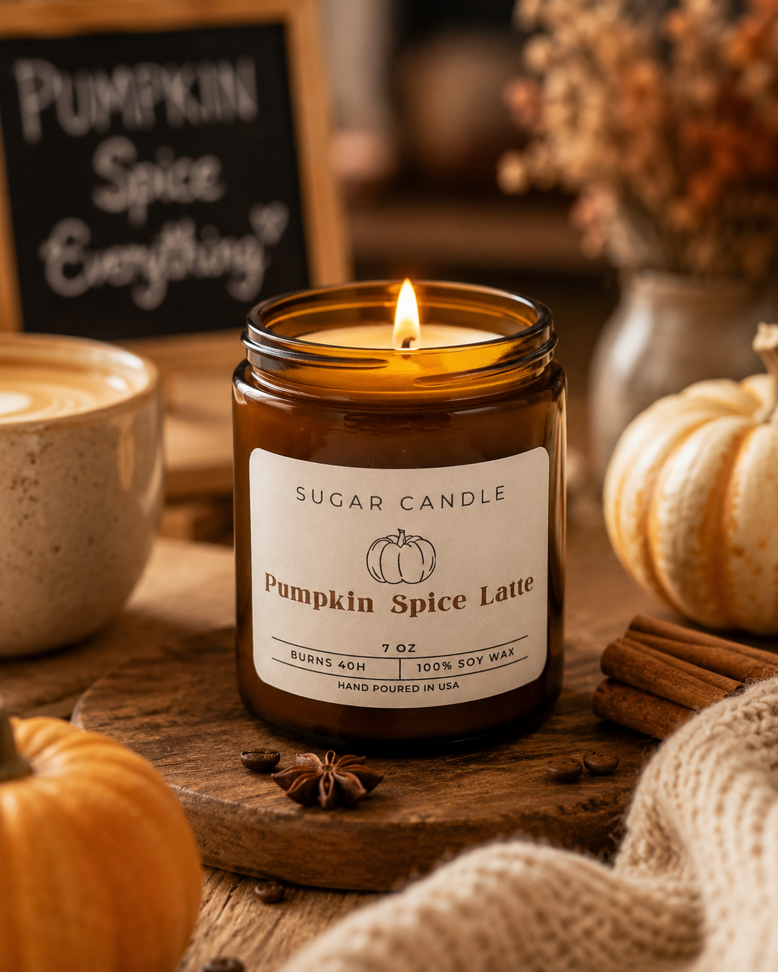 Amber Jar Soy Candle – 7 oz Scented Candle Collection