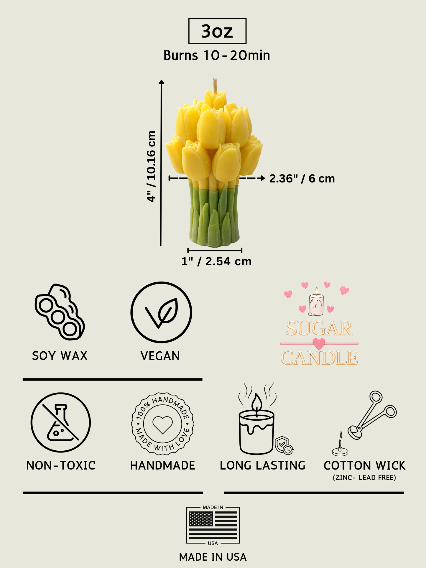 Tulip Candle – Handcrafted Floral Elegance